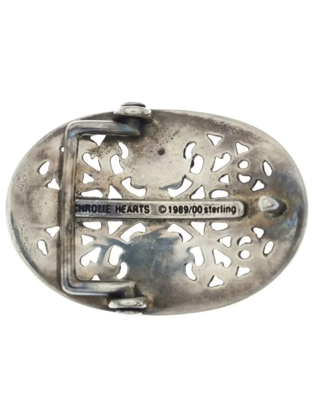 Chrome Hearts Oval Cross 1.5 Classic Buckle Silver Belt